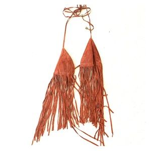 Fringe triangle top